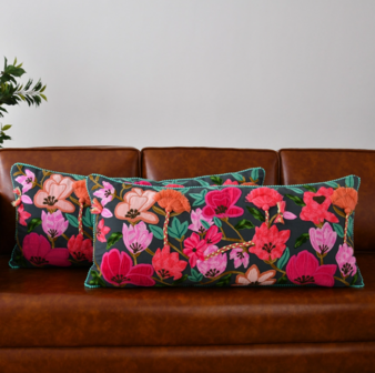 Finest blossom canvas cushion - 16x36&quot;