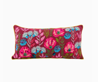 Floresta botanical lumbar cushion - 14x28&quot;