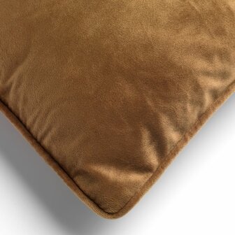 Velvet decorative cushion Finn - 30x50cm Tobacco Brown 