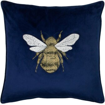 Hortus Bee Cushion Navy 50 x 50 cm