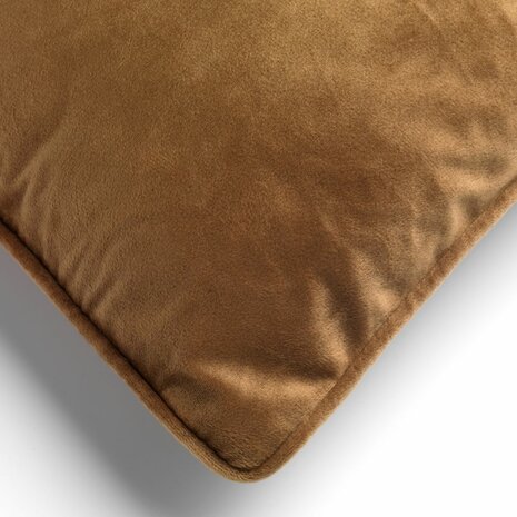 Velvet decorative cushion Finn - 30x50cm Tobacco Brown 