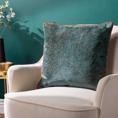 Estelle Spotted Cushion Blue/Rust