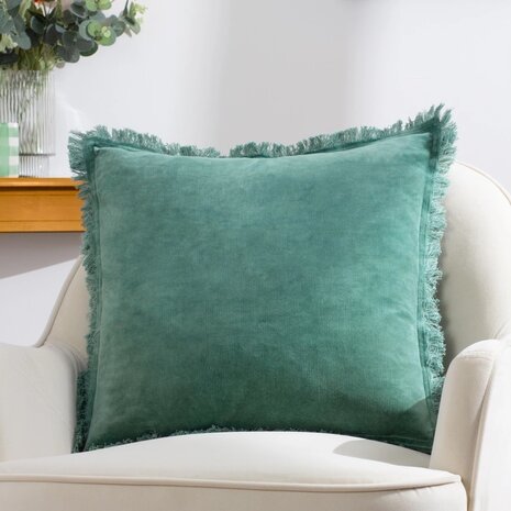 Gracie Kussen Teal 45 x 45 cm