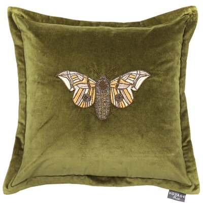 Luna embroidered pillow GREEN 20x20 inch