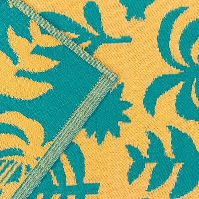 Rug - Marula - indoor/outdoor - yellow/teal - 47,2 x 70,9 in