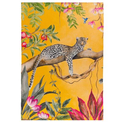 Rug - Leopard - indoor and outdoor - ochre - 47,2 x 66,9 in