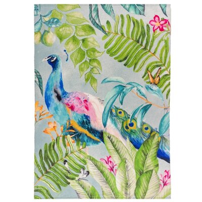 Rug - Peacock - indoor and outdoor - True Blue - 47,2 x 66,9 in