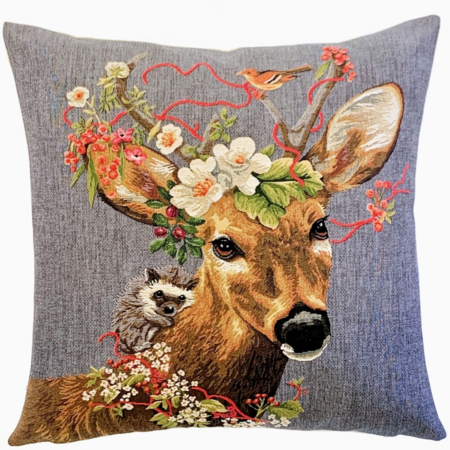 Deer buck cushion cover - 18x18