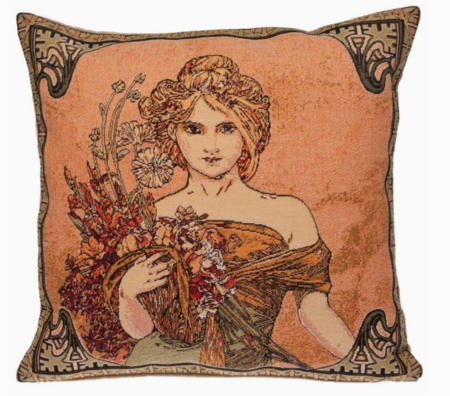 Mucha cushion cover - 18x18